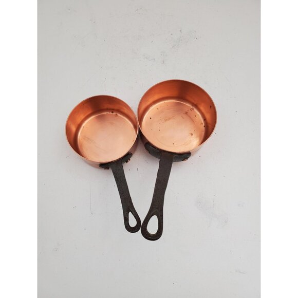 Handmade Copper Pot. Brass Handled Copper Pot- Special Gift - set of tow - Picture 3 of 10